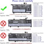 L22M3PE0 - Batería para portátil de 45 Wh, 3890 mAh, 11.58 V, compatible con Lenovo K14 G2 IRU G3 IMU/ThinkBook 14 G6 IRL ABP 14 G7 IML 16 G6 IRL ABP... - Image 3