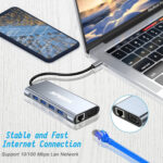 Speed-x (sp-tc1101) 11 In 1 Multi-port Type C 4k Hdmi Usb 3.0 Converter Good Ic Big Packing - Image 3