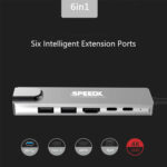 Speed-x (sp-tc601) 6 In 1 Multi-port Type C 4k Hdmi Usb 3.0 Converter Good Ic Big Packing - Image 2