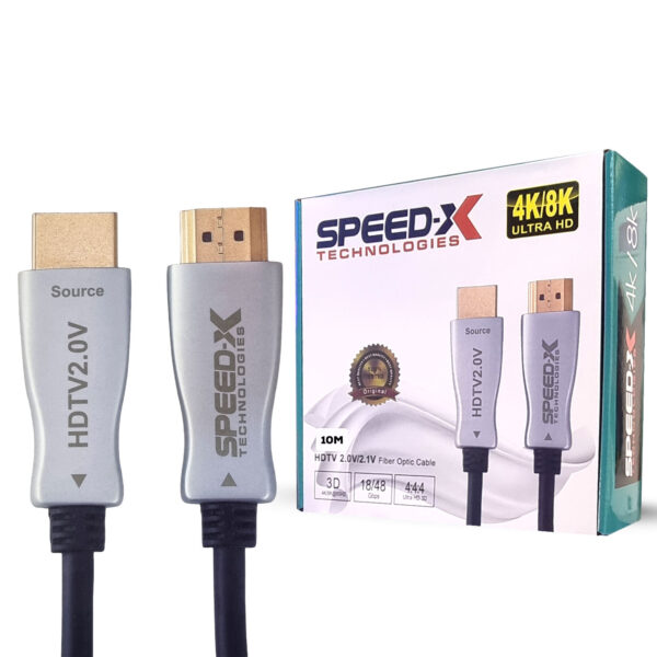 Speed-x 10m Fiber Hdmi Cable 2.0/2.1 Aoc(active Optical Cable) 30awg Copper Support 4k 8k Uhd (full Length)